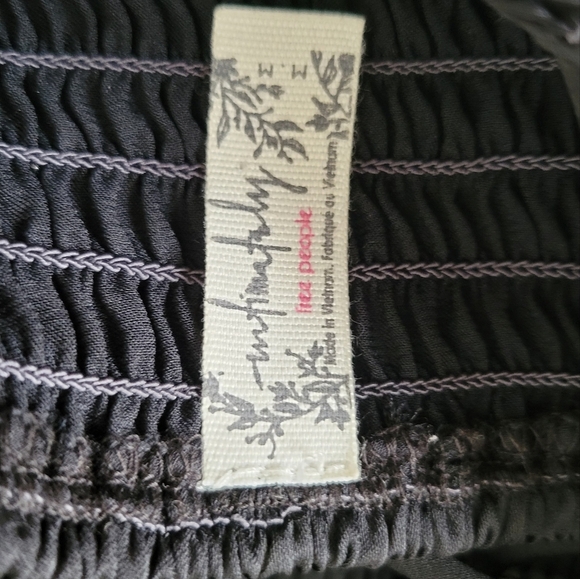 NWOT Free People SHONA JOY THEA Keyhole MINI Dress Black Size M - Picture 5 of 5